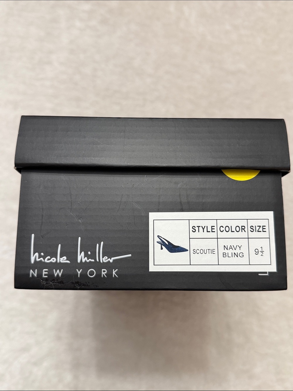 🆕 Nicole Miller Women's Navy Rhinestone Slingback Pump - Picture 8 of 9
